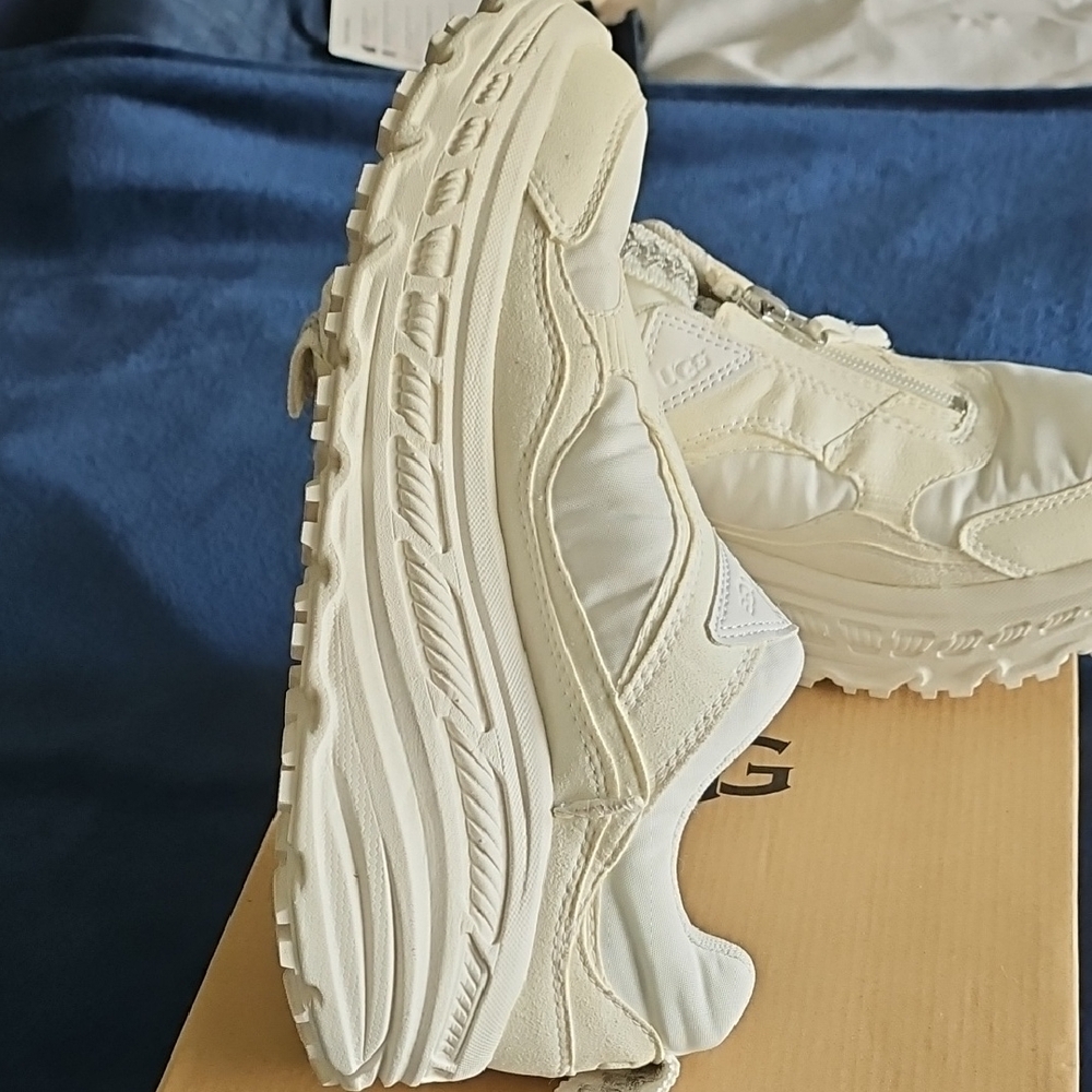 UGG CA805 Women's White/Cream Zip Sneakers - Picture 8 of 16
